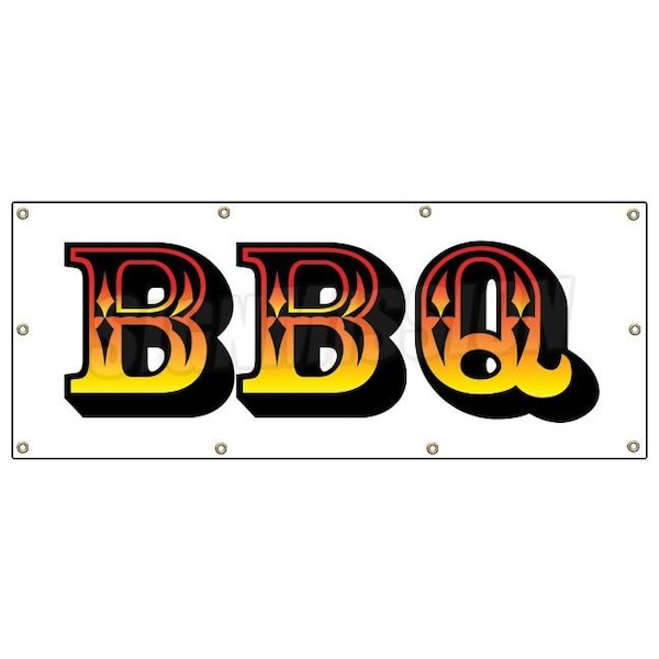 BBQ BANNER SIGN barbque bbq smoker signs ribs chicken pork beef